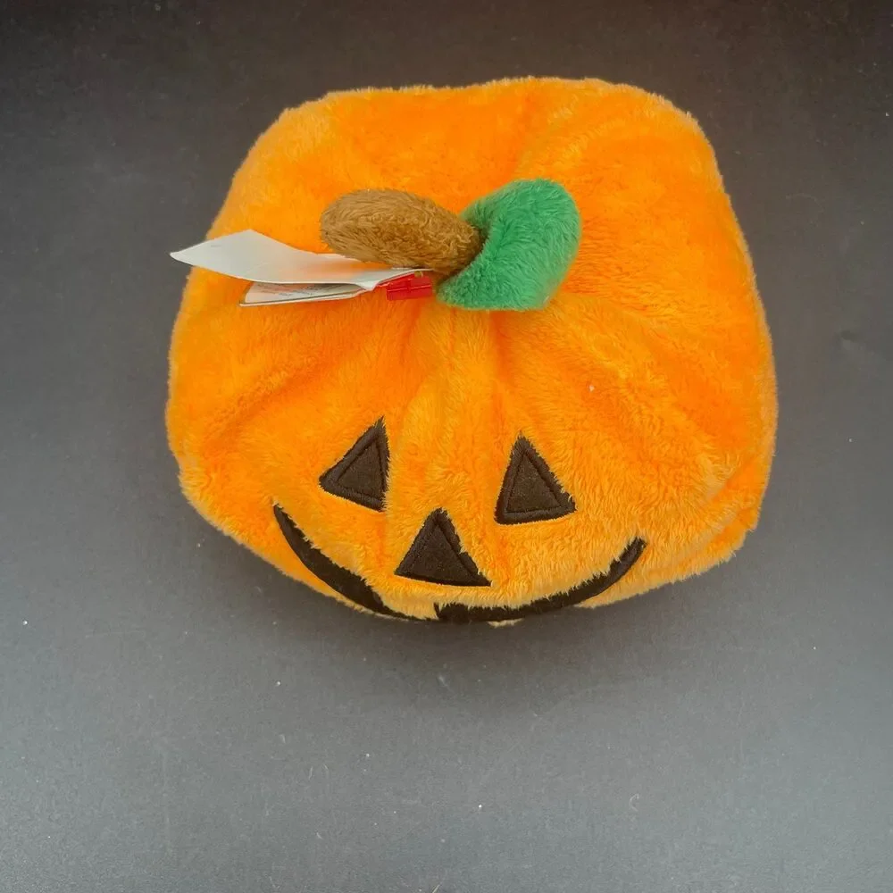 Ty Pluffies Spook The Pumpkin Halloween Plush Stuffed Animal 2004 w/ Hang Tags
